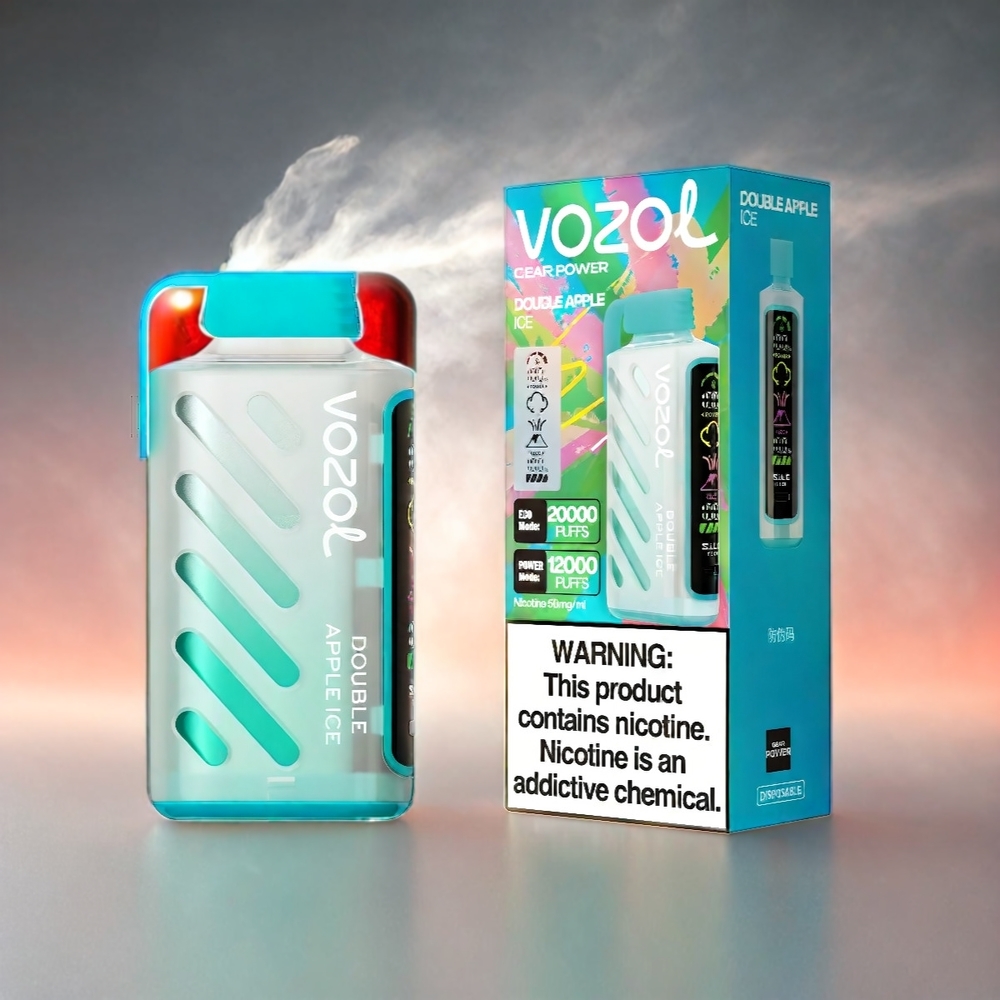 VOZOL Gear Power 20000 Puffs Italia Ingrosso Doppia Mela Ghiaccio S.i.L.C. Tech Bobina a doppia maglia 20mL 5% Nicotina