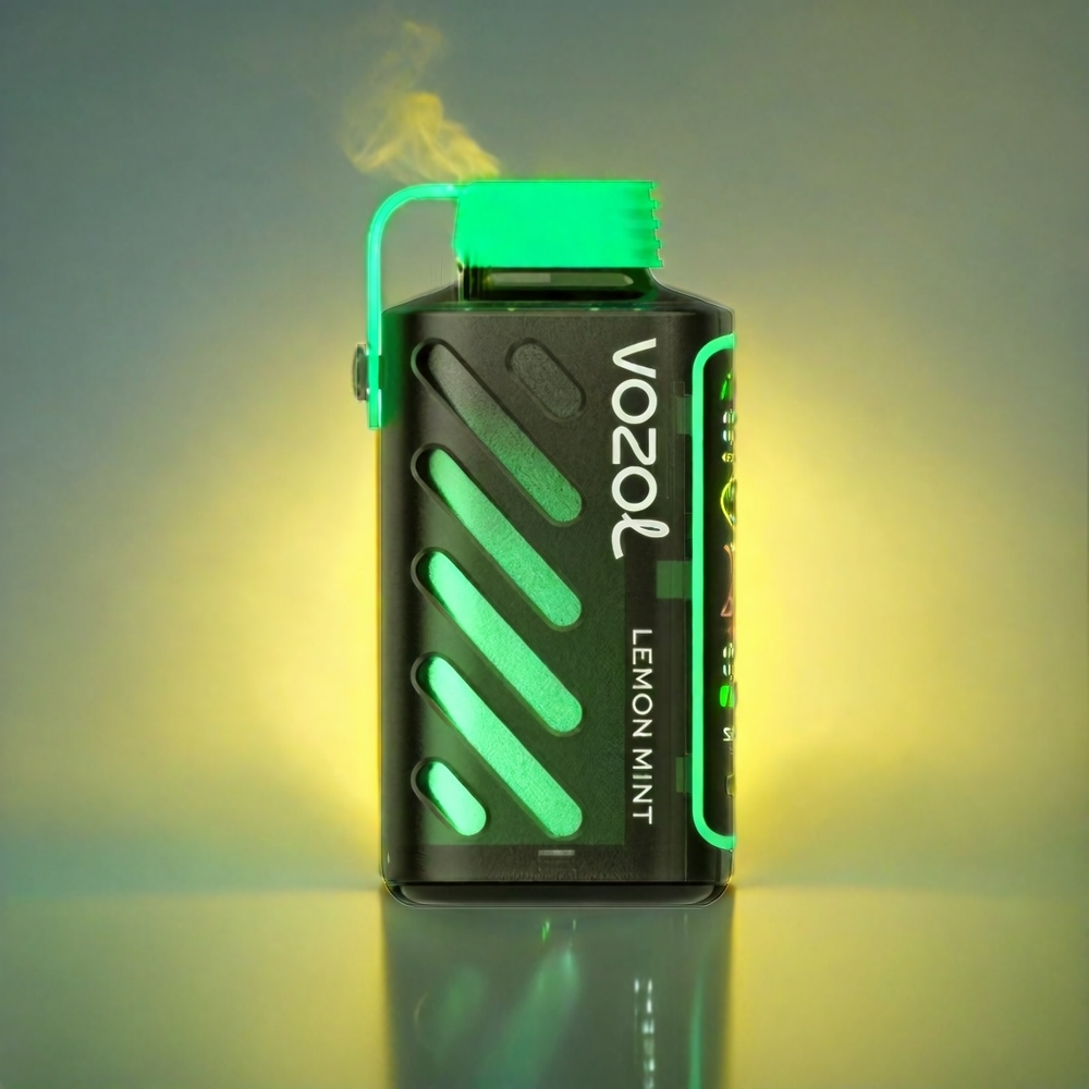 VOZOL Gear Power 20000 Puffs Italia Ingrosso - Limone Menta con Tech S.i.L.C., Schermo Intero, 20mL, 5% Nicotina, Bobina a doppia maglia
