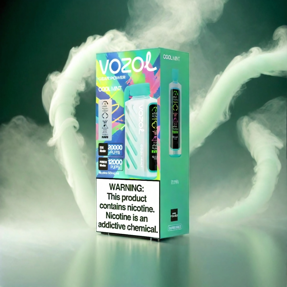 VOZOL Gear Power 20000 Puffs Italia Ingrosso S.i.L.C. Tech 20mL Menta Fresca Bobina a doppia maglia Full Screen Display 50mg
