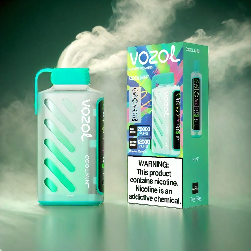 VOZOL Gear Power 20000 Puffs Italia Ingrosso S.i.L.C. Tech 20mL Menta Fresca Bobina a doppia maglia Full Screen Display 50mg