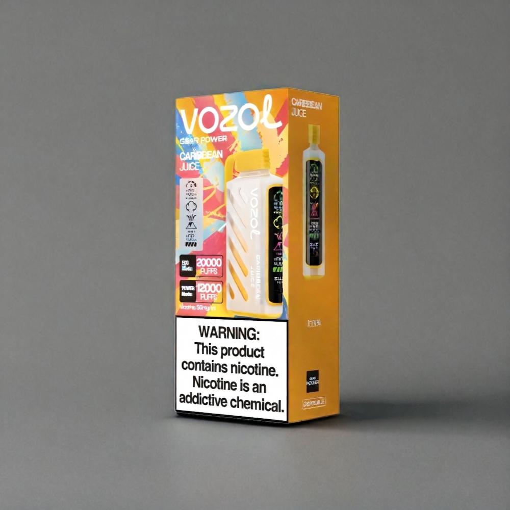 VOZOL Gear Power 20000 Puffs Italia Ingrosso - Succo ai Frutti dei Caraibi con Tecnologia S.i.L.C., Schermo Integrale, 20mL, 5% Nicotina, Doppia Mesh Coil