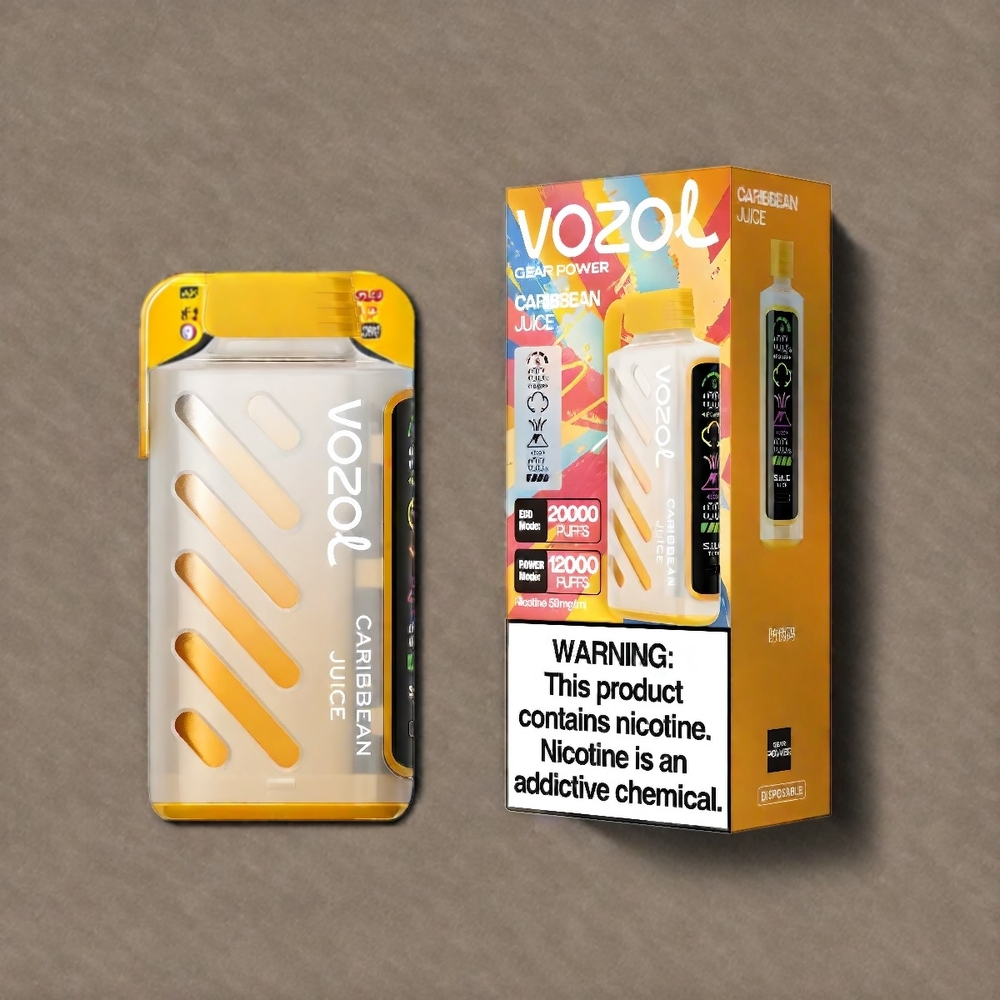 VOZOL Gear Power 20000 Puffs Italia Ingrosso - Succo ai Frutti dei Caraibi con Tecnologia S.i.L.C., Schermo Integrale, 20mL, 5% Nicotina, Doppia Mesh Coil