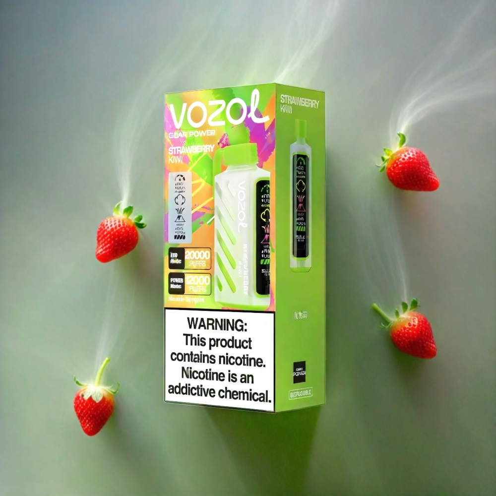 VOZOL Gear Power Italia Ingrosso 20000 Puffs Fragola Kiwi con Tecnologia S.i.L.C., Display Integrale, Bobina a doppia maglia e 20mL di E-Liquido Prec