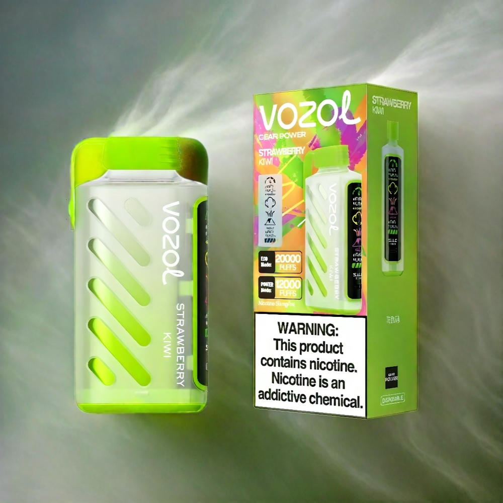 VOZOL Gear Power Italia Ingrosso 20000 Puffs Fragola Kiwi con Tecnologia S.i.L.C., Display Integrale, Bobina a doppia maglia e 20mL di E-Liquido Prec