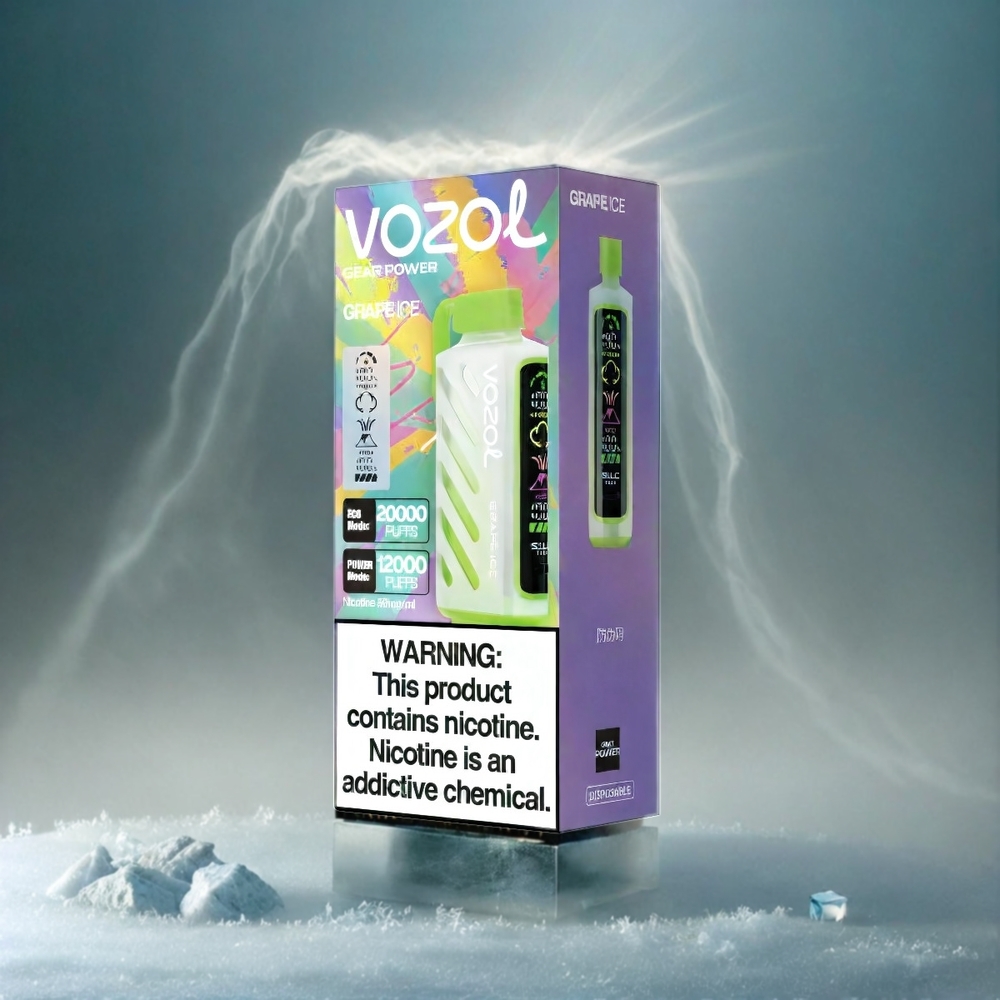 VOZOL Gear Power Italia Ingrosso 20000 Puffs Grappolo Ghiaccio con Display a Schermo Intero e Bobina a doppia maglia 20mL 50mg