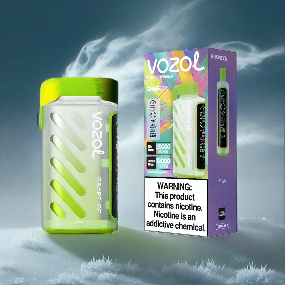 VOZOL Gear Power Italia Ingrosso 20000 Puffs Grappolo Ghiaccio con Display a Schermo Intero e Bobina a doppia maglia 20mL 50mg