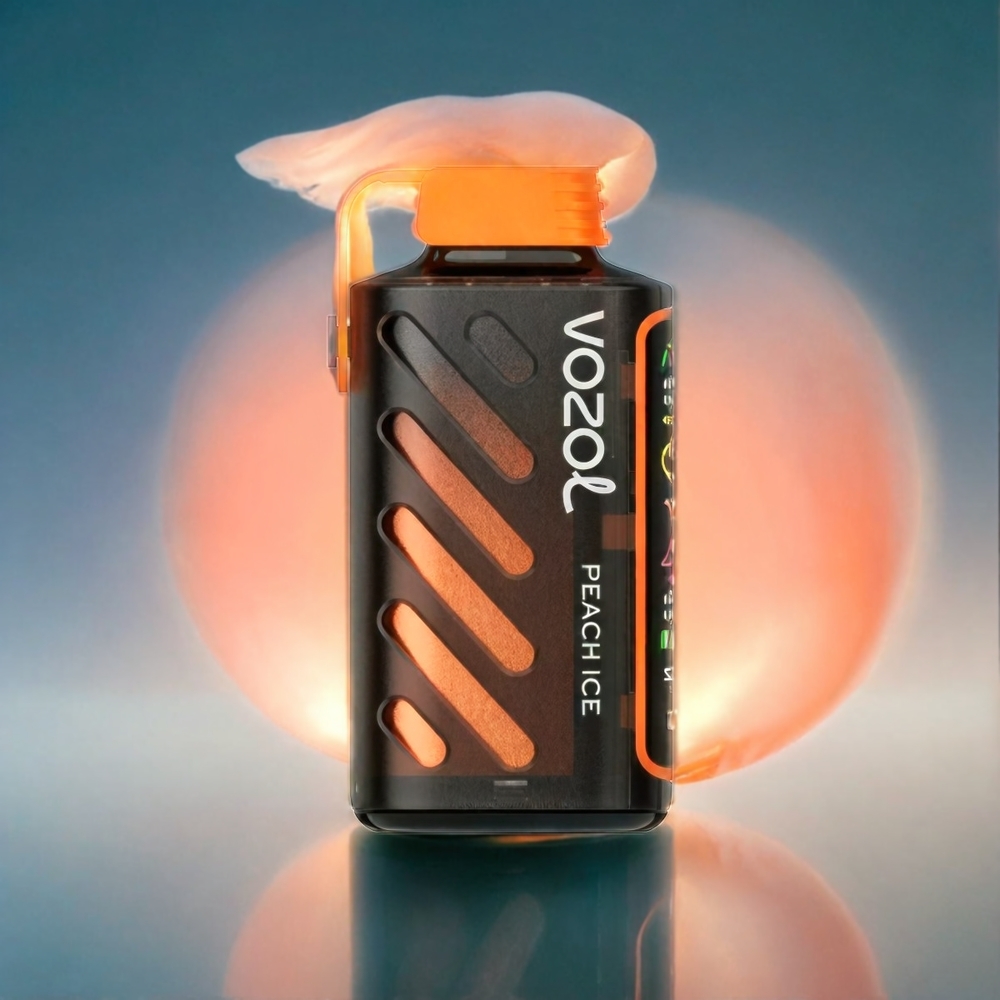 VOZOL Gear Power Italia Ingrosso 20000 Puffs Peach Ghiaccio con S.i.L.C. Tech, Bobina a doppia maglia e Schermo Intero, 20mL 5%(50mg) Nicotina