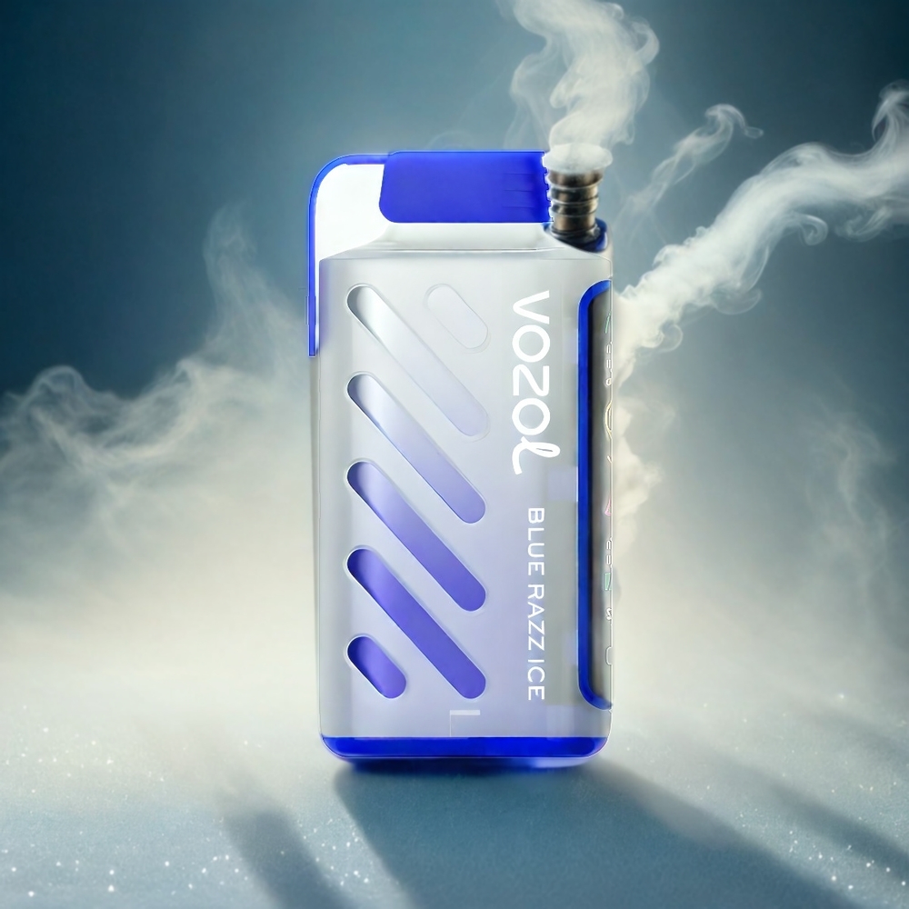 VOZOL Gear Power Italia Ingrosso – 20000 Tirate S.i.L.C. Tech, Bobina a doppia maglia, Schermo Intero, 20mL Ghiaccio Lampone Blu 5% (50mg) – ECO Mode 20000 Puffs, POWER Mode 12000 Puffs