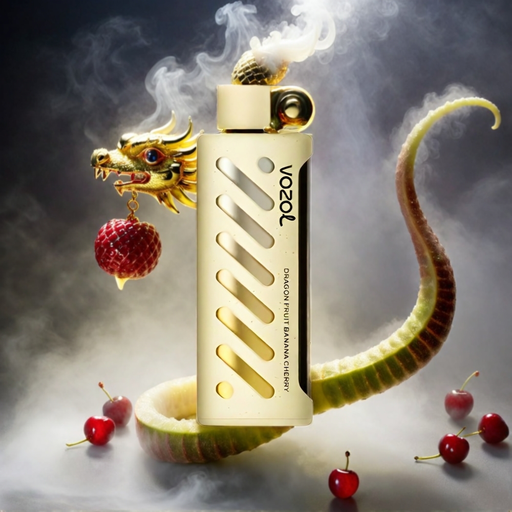 VOZOL Gear Shisha 25000 Puffs Italia Ingrosso - Dragone Frutta Banana Ciliegia - 30 Gusti Deliziosi, S.i.L.C Tech, Doppia Mesh, 1000mAh, 3mg/5mg