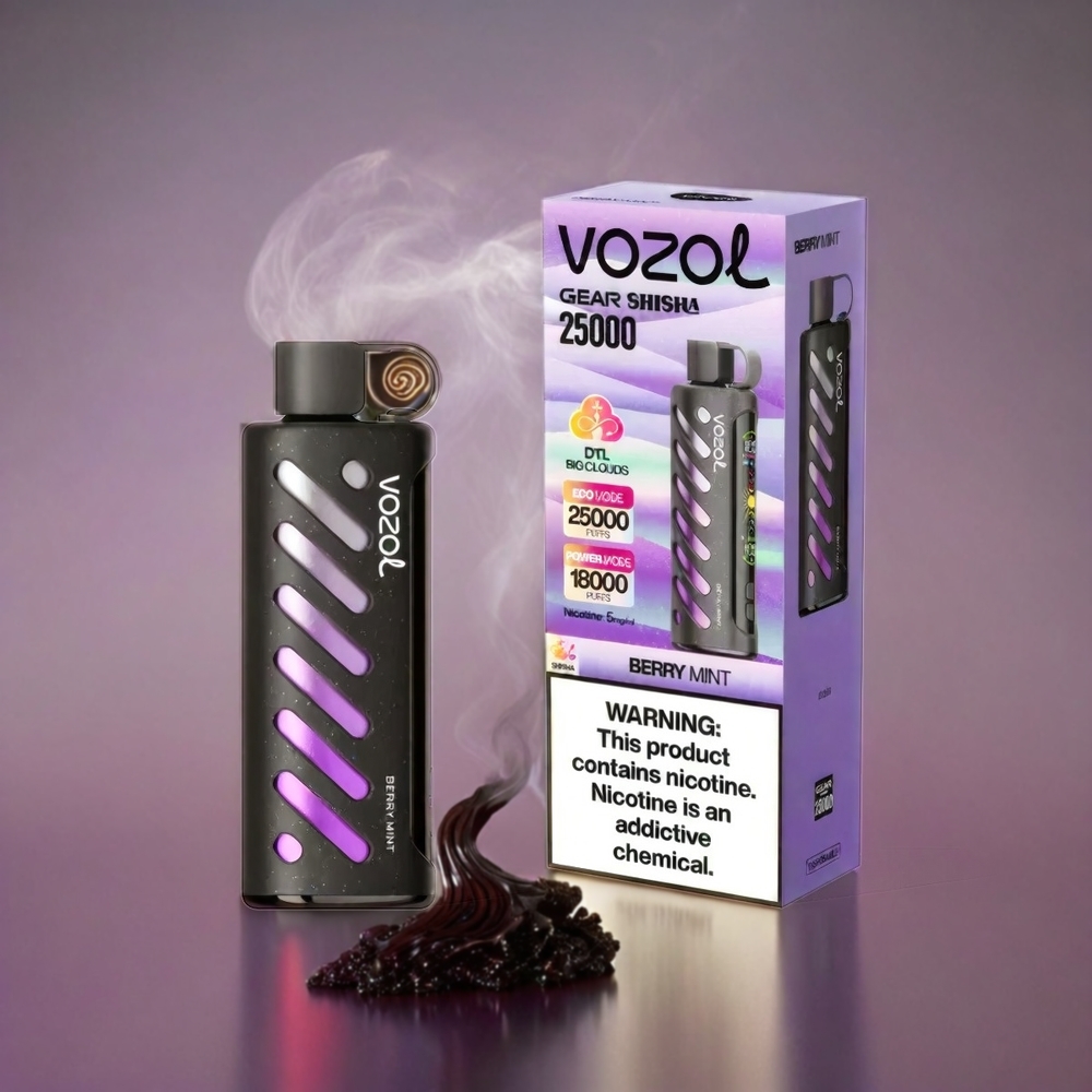 VOZOL Gear Shisha 25000 Puffs Italia Ingrosso - Menta e Frutti di Bosco, 30 Gusti Deliziosi, Tecnologia S.i.L.C, Doppia Mesh, Batteria 1000mAh, Nicotina 3mg/ml e 5mg/ml