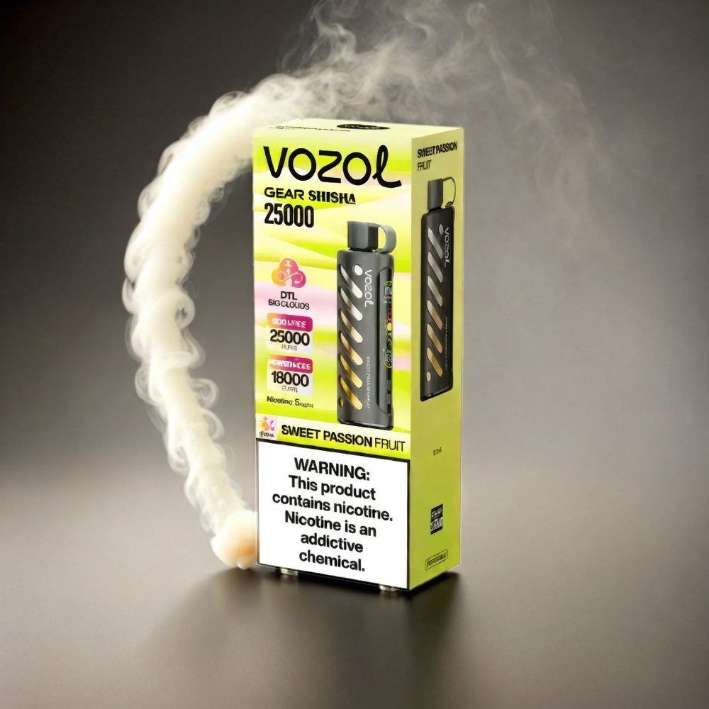 VOZOL Gear Shisha Italia Ingrosso 25000 Puffs - Frutto della Passione Dolce, 30 Gusti Deliziosi, S.i.L.C Tech, Doppia Modalità Mesh, Batteria 1000mAh, Nicotina 3mg/5mg