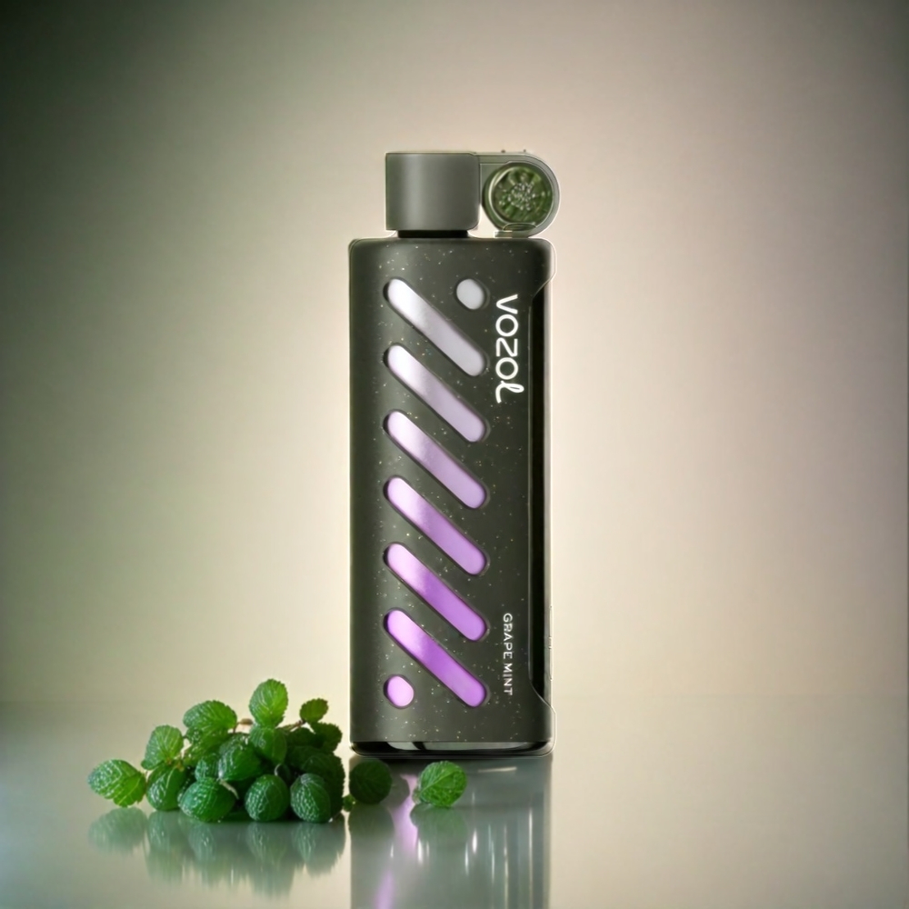 VOZOL Gear Shisha Italia Ingrosso 25000 Puffs - Uva Menta con S.i.L.C Tech, Doppia Rete, 1000mAh, 3mg/ml e 5mg/ml, 30 Gusti Deliziosi