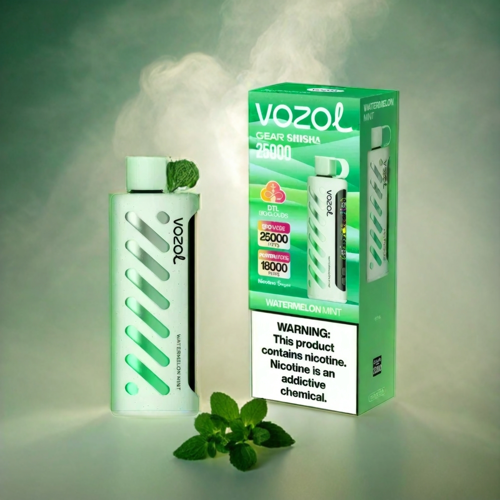 VOZOL Gear Shivia 25000 Puffs Italia Ingrosso - Anguria Menta, 30 Gusti Deliziosi, S.i.L.C Tech, Doppia Mesh, Batteria 1000mAh, Nicotina 3mg/ml/5mg/ml