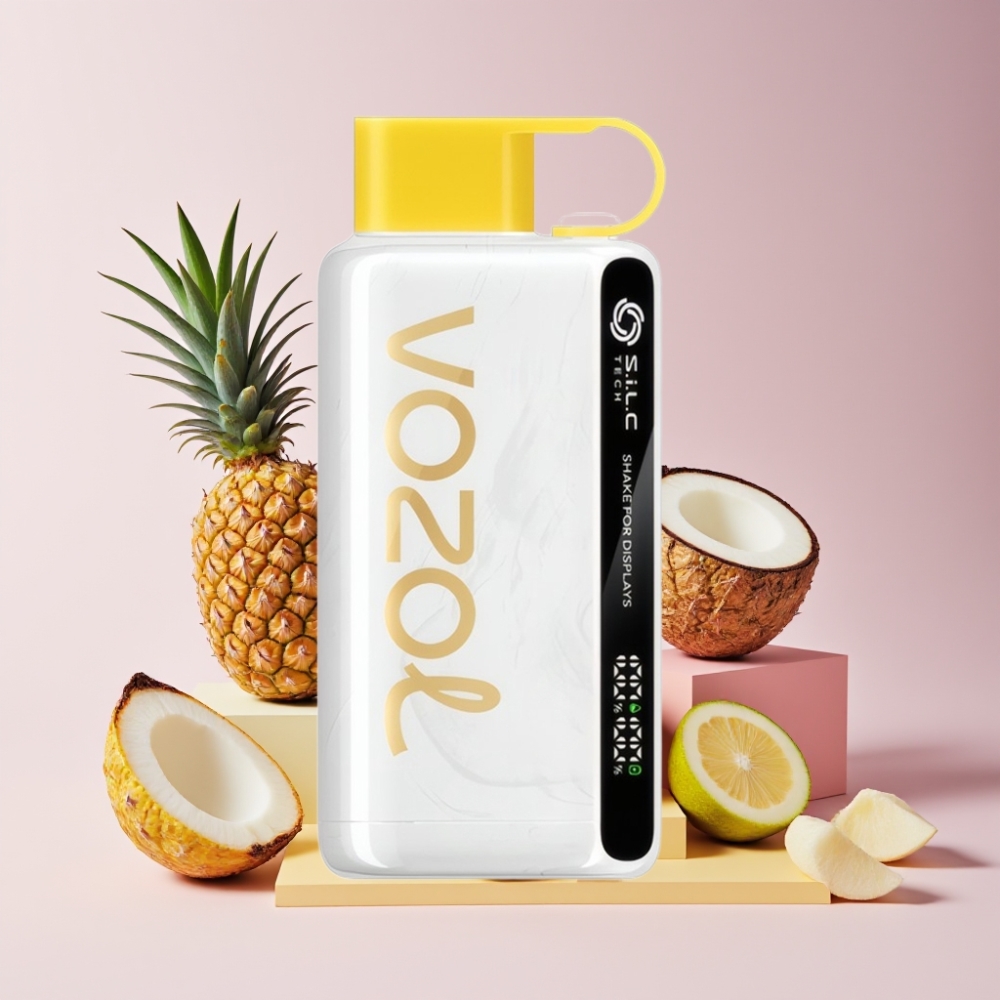 VOZOL STAR 9000/12000 Disposable Vape Ananas Cocco Ghiaccio - Italia Ingrosso con Ricarica 30% più veloce, 650mAh, S.i.L.C TECH
