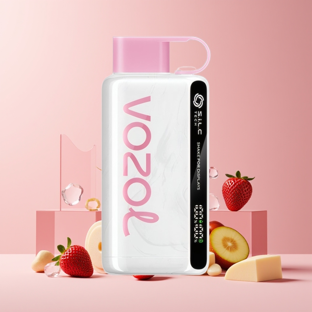 VOZOL STAR 9000/12000 Disposable Vape Fragola Gelato Italia Ingrosso con Ricarica 30% più Veloce, 650mAh, 0/20/50mg/ml Nicotina
