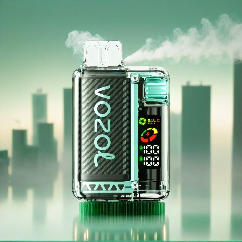 VOZOL Vista 20000 Puffs Italia Ingrosso – Kit Ricaricabile con Schermo OLED, Batteria 650mAh, 2% Nicotina, Menta Miami, S.i.L.C Tech Bobina a doppia maglia, 6 Livelli di Potenza Regolabili, 65% PCR, C