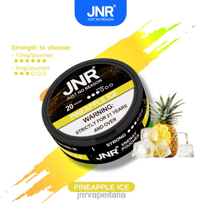 JNR Vapes Website - sacchetti energetici jnr ghiaccio all'ananas 4H28D99