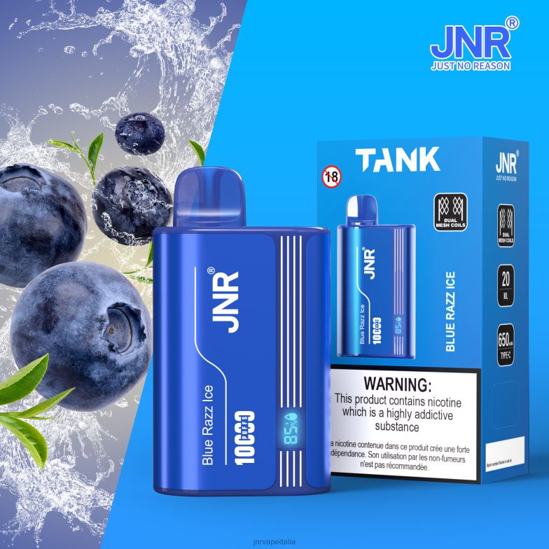 JNR Vape Nicotine - carro armato jr ghiaccio blu razz 4H28D6