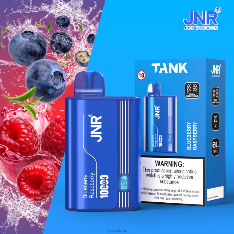 JNR Vape Review - carro armato jr lampone mirtillo 4H28D22