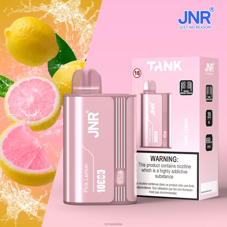 JNR Vape Review - carro armato jr limone rosa 4H28D32