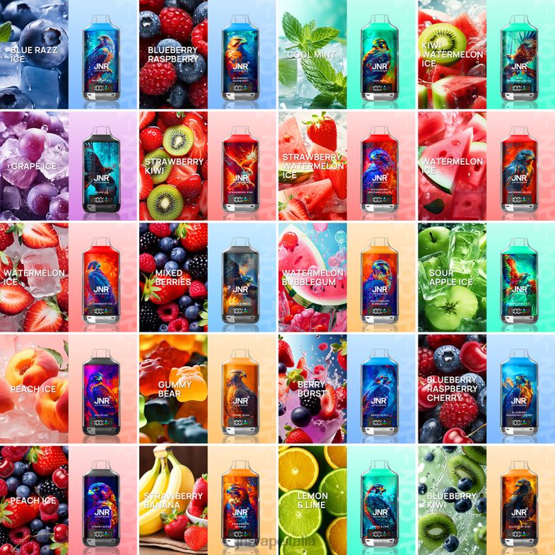 JNR Vapes Website - JNR FALCON X ghiaccio alla fragola 480LH9