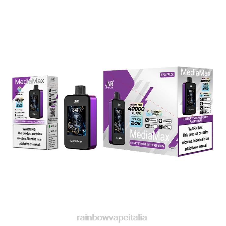 JNR Vape Italy - JNR MediaMax Soffio da 40k lampone ciliegia fragola PD8B614
