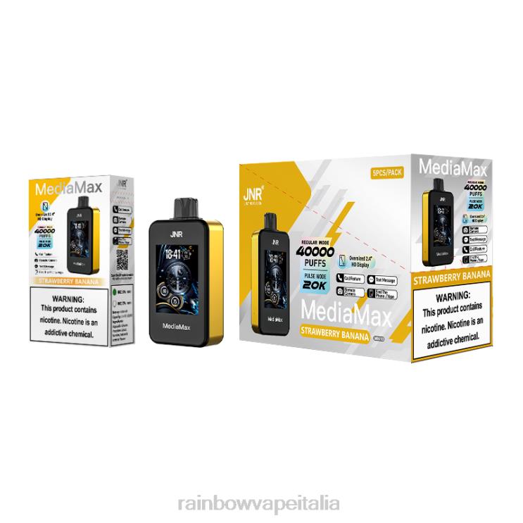 JNR Vape Nicotine - JNR MediaMax Soffio da 40k banane alla fragola PD8B616