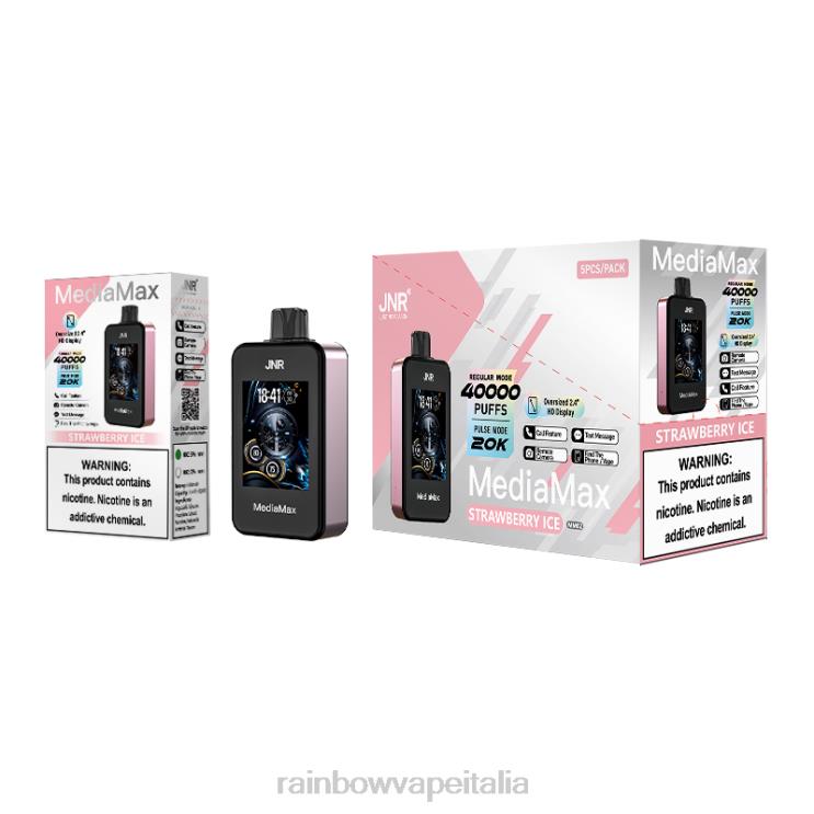 JNR Vapes Factory - JNR MediaMax Soffio da 40k ghiaccio alla fragola PD8B617