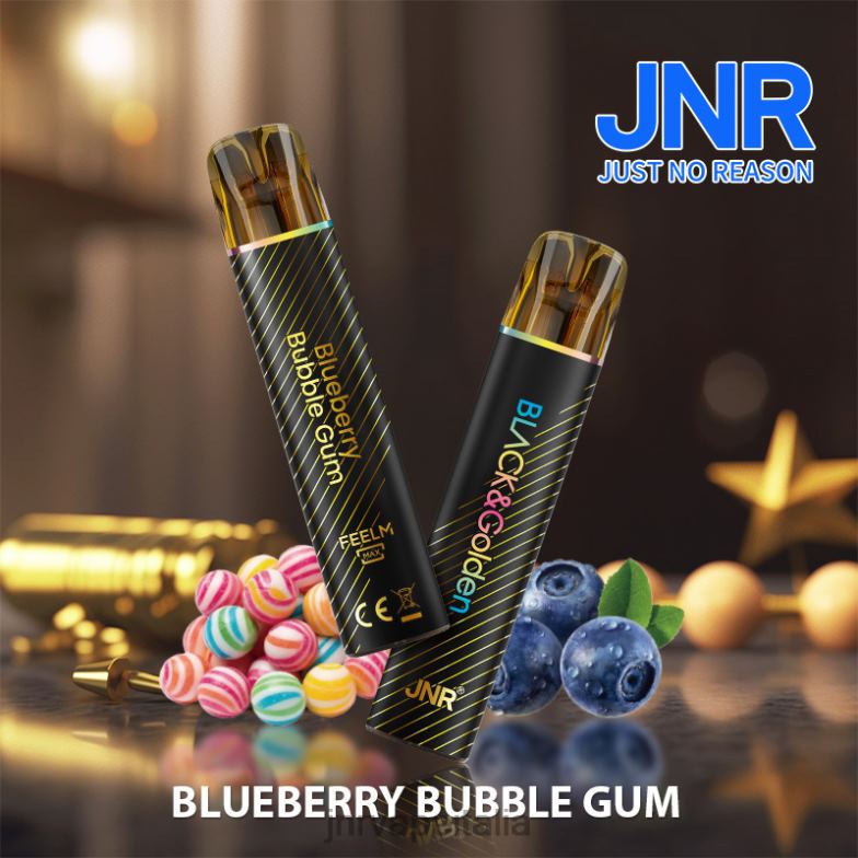 JNR Vape Italia - jnr nero e dorato gomma da masticare al mirtillo 4H28D273