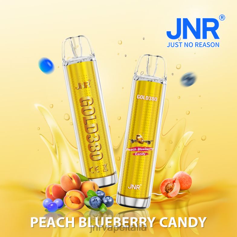 JNR Vape Review - jnr oro380 caramelle ai mirtilli e pesca 4H28D42