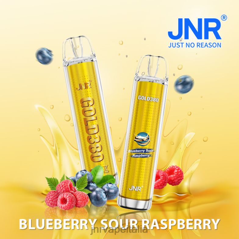 JNR Vape Review - jnr oro380 lampone acido al mirtillo 4H28D52